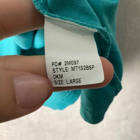 Billabong Team Wave Tee T-Shirt Men Large Aqua Blue 100% Cotton Surfer Beach - Picture 7 of 9